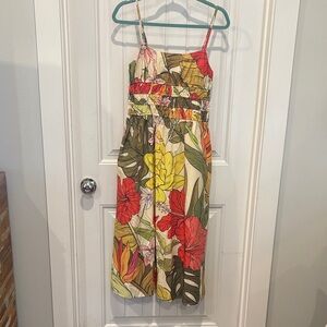 TCEC Floral Maxi Dress - Red, Yellow, Green